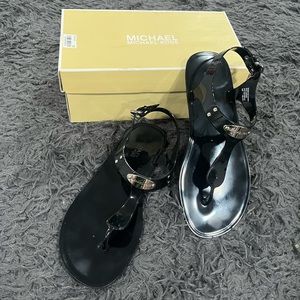 Michael Kors MK Plate Jelly PVC Women's Summer Shoes 8m Sandals